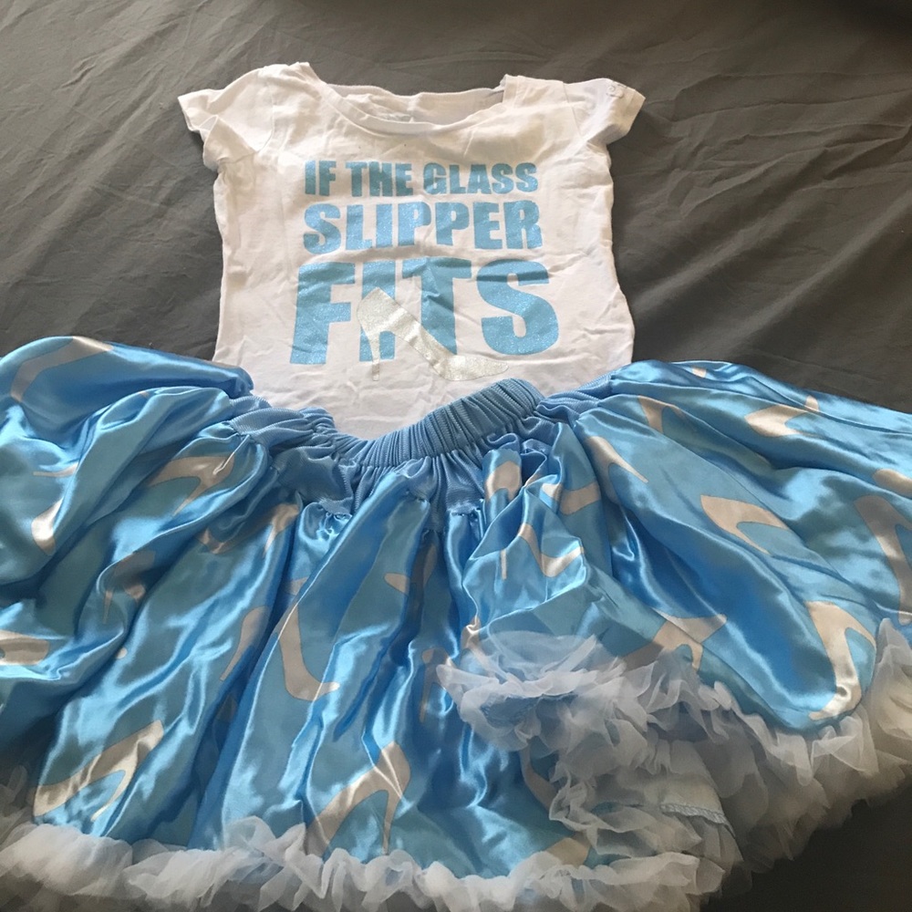 Disney Couture Cinderella Tutu set, size 6/6x