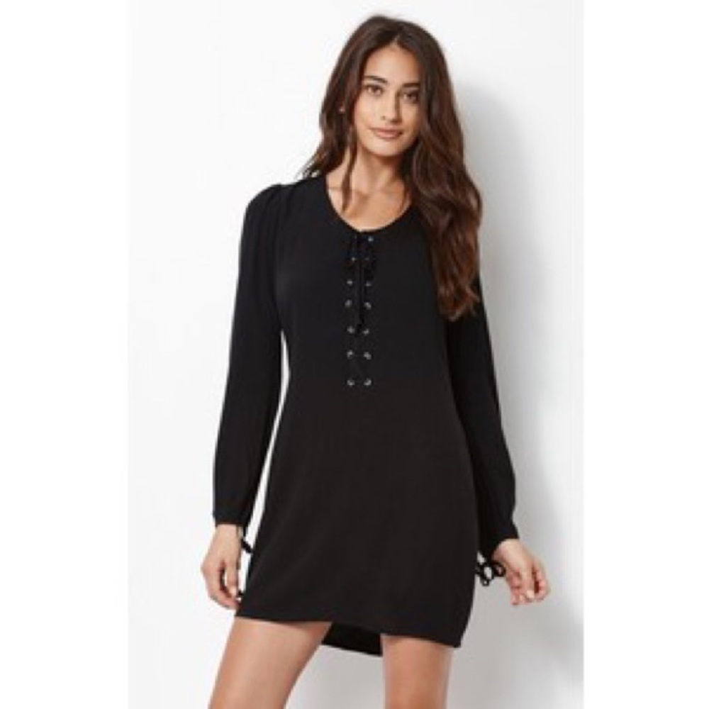 PacSun Kendall and Kylie Black Lace Up Dress