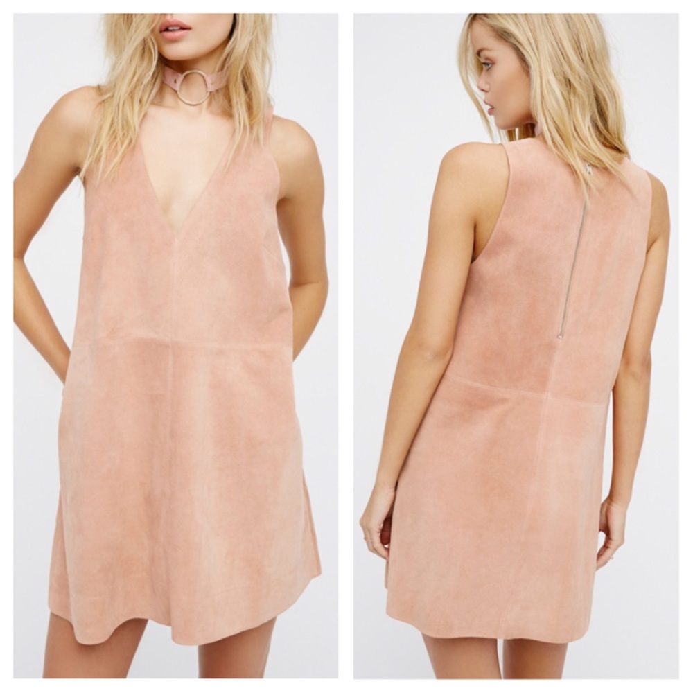Free People Retro Suede Dress🆕 - Picture 2 of 6