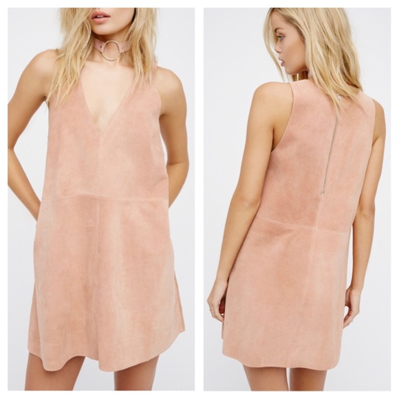 Free People Retro Suede Dress🆕 - Picture 2 of 6