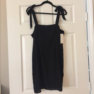 NWT Black Tobi Dress with Shoulder Bow Detail