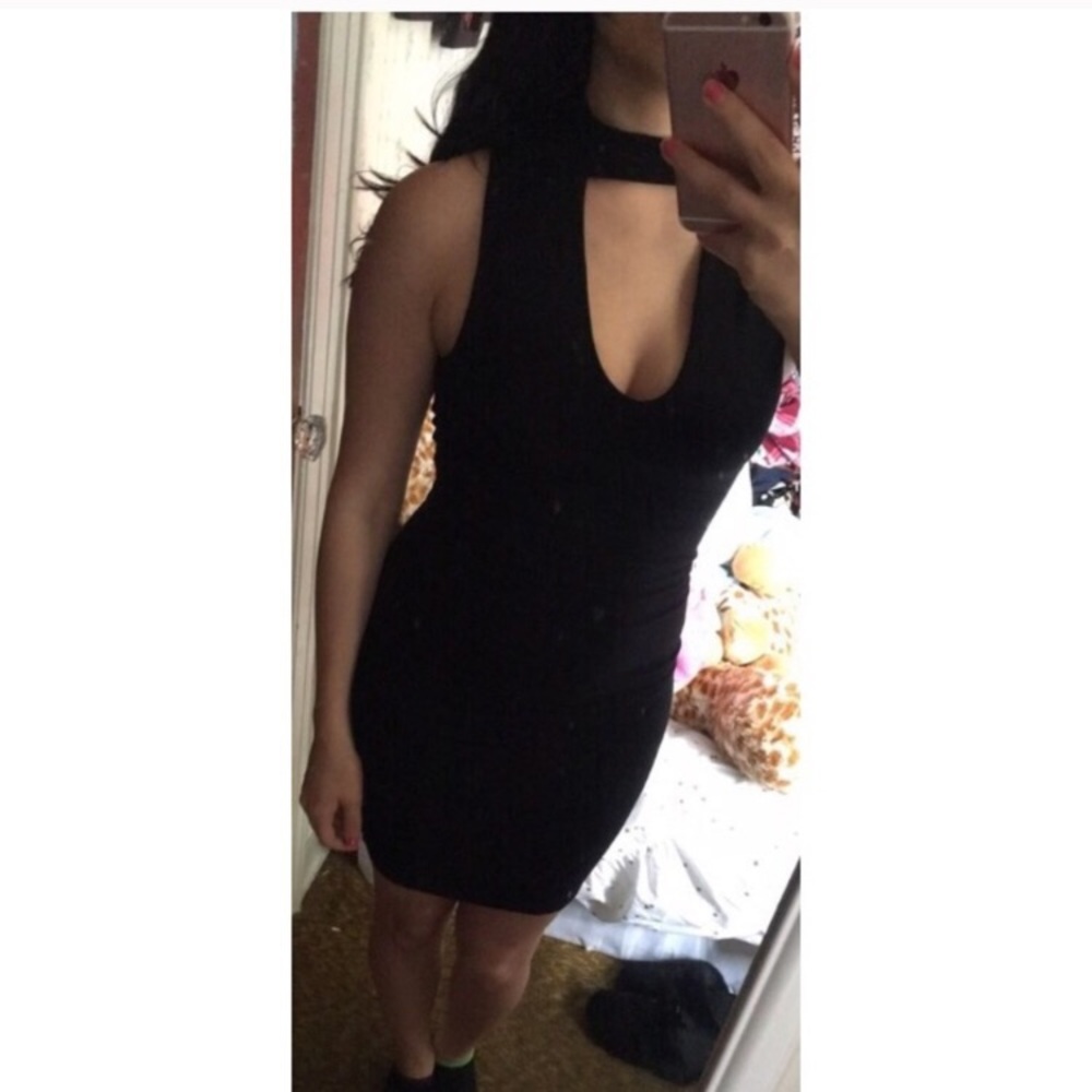 *reserved* Black Keyhole Dress XS