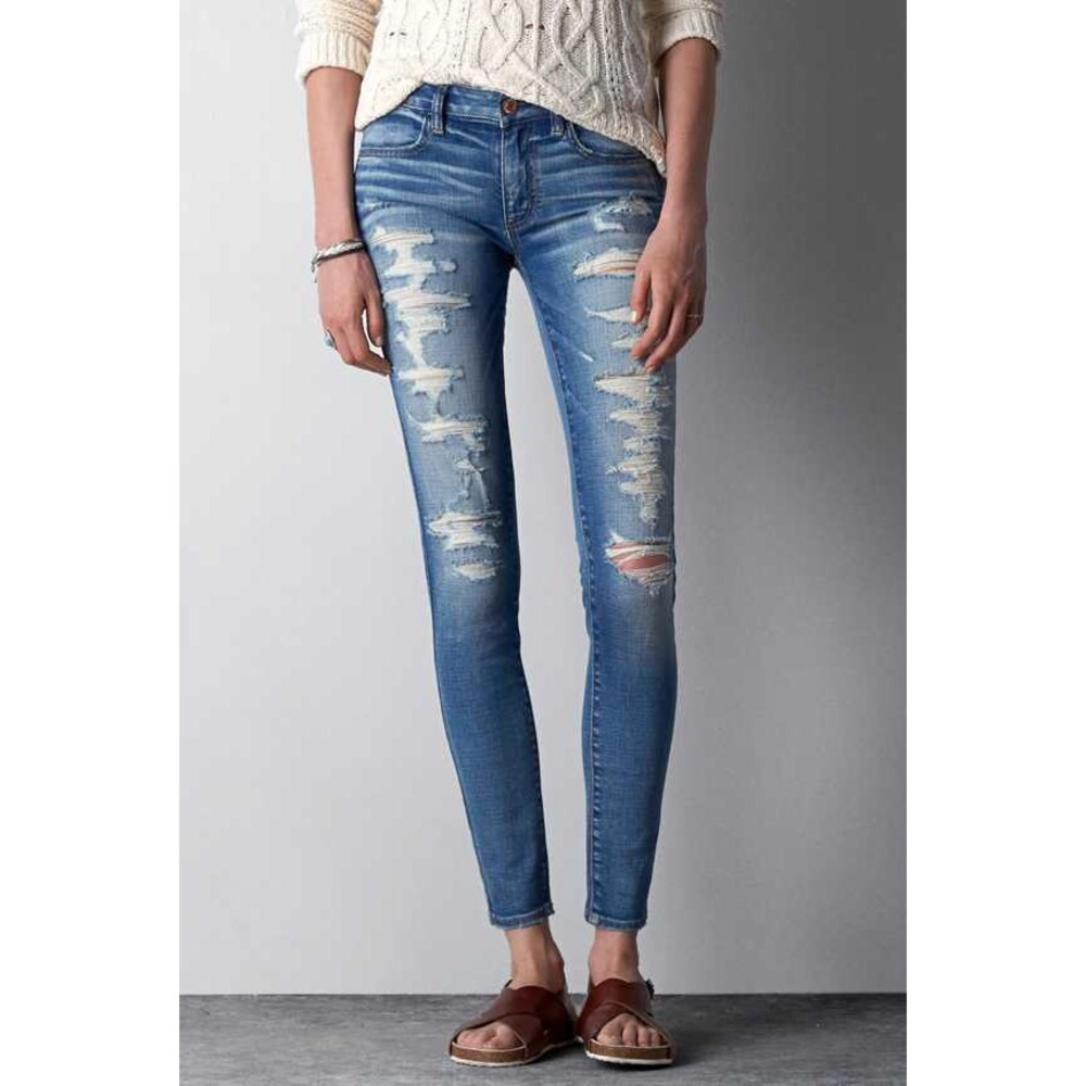 Mid rise jegging ankle jeans