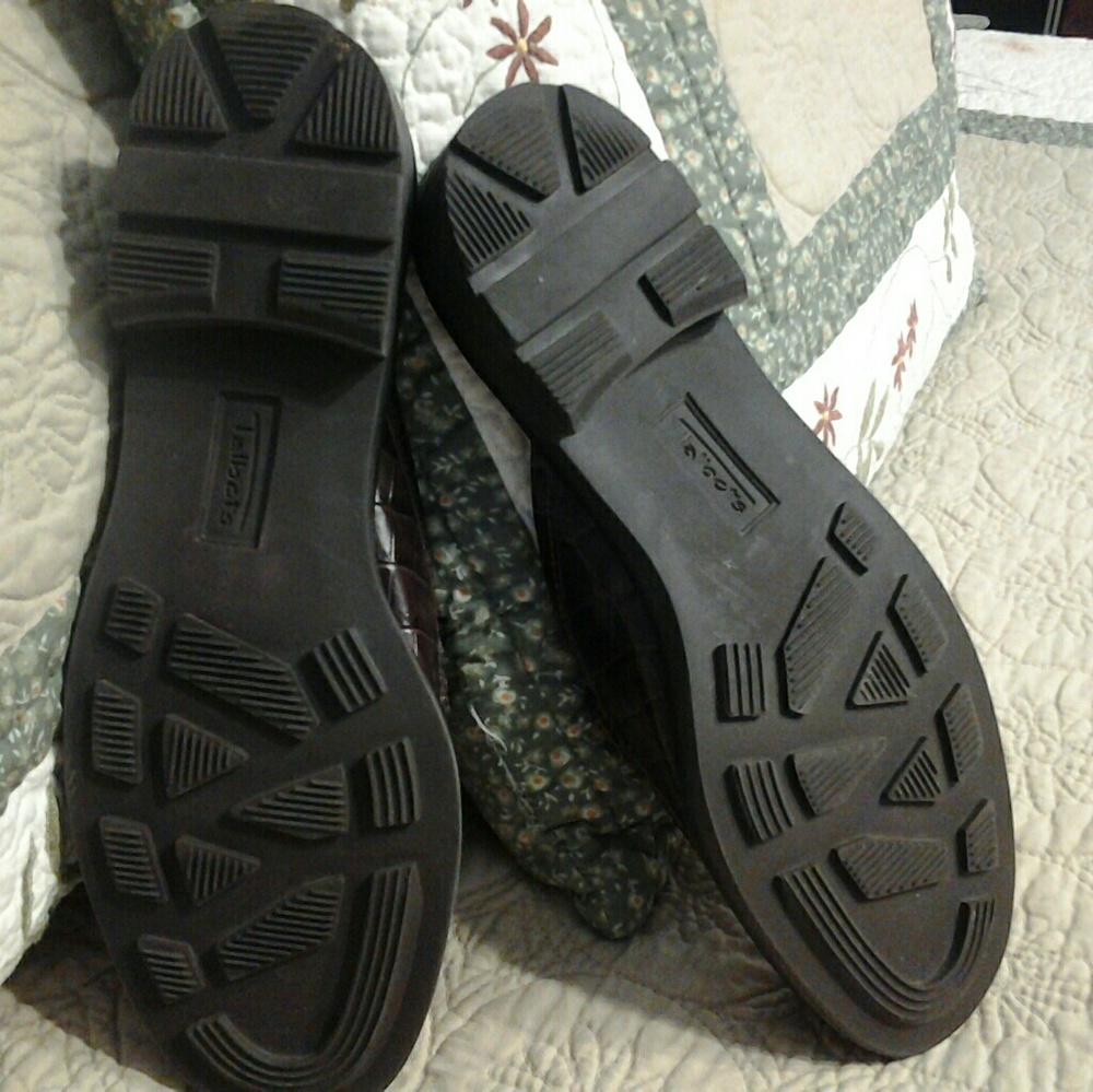 TALBOTS NEW LADIES BLACK /BROWN SLING LOAFERS, 7AA - Picture 7 of 8