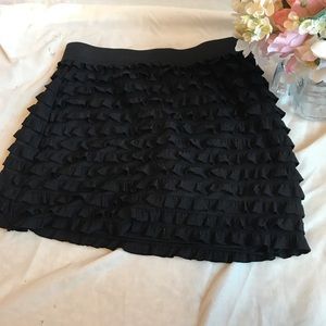 JUSTICE BLACK RUFFLE SKIRT B128