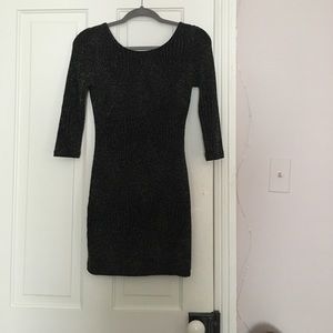 Metallic Bodycon Mini Dress