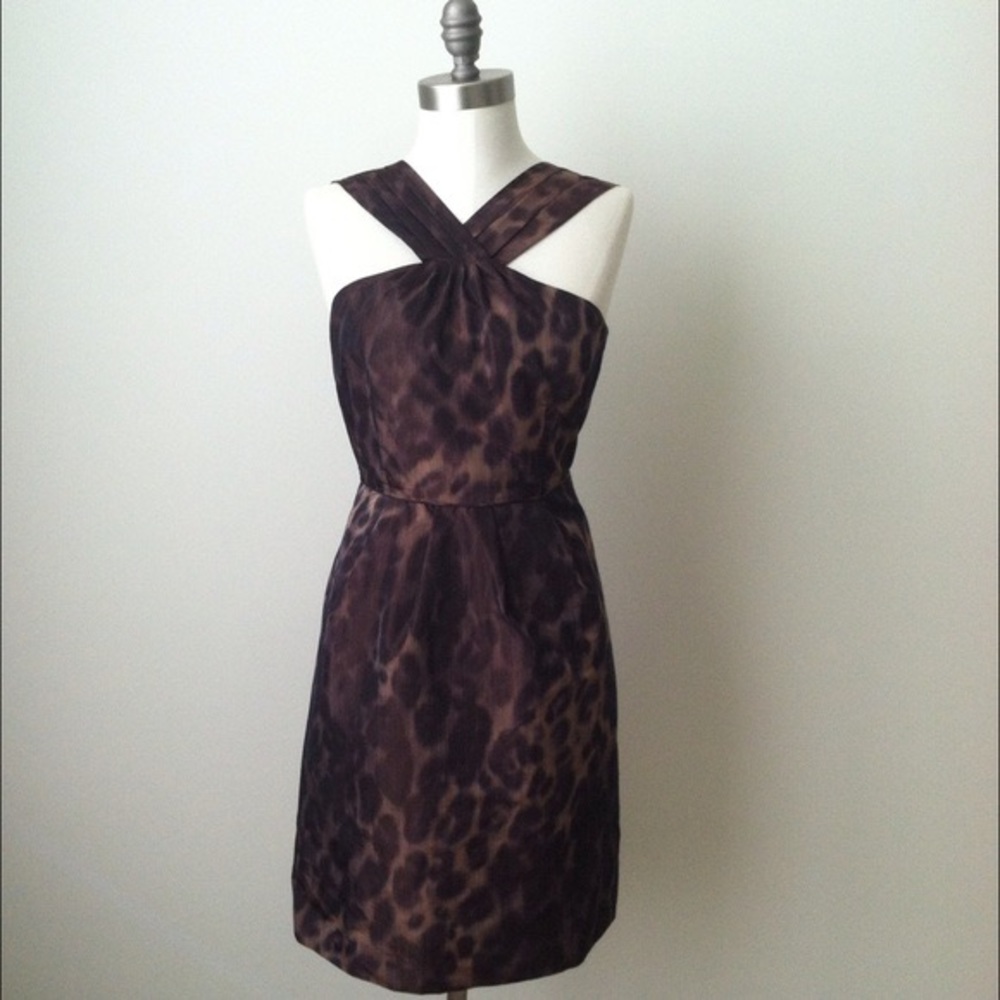 Banana Republic, sz 8, animal print cocktail dress