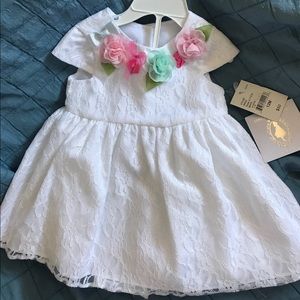 White Dress Girls Size 12M