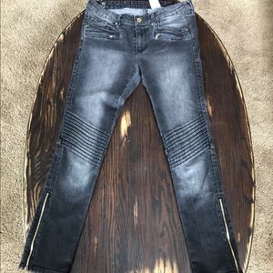 H&M Black Moto Jeans