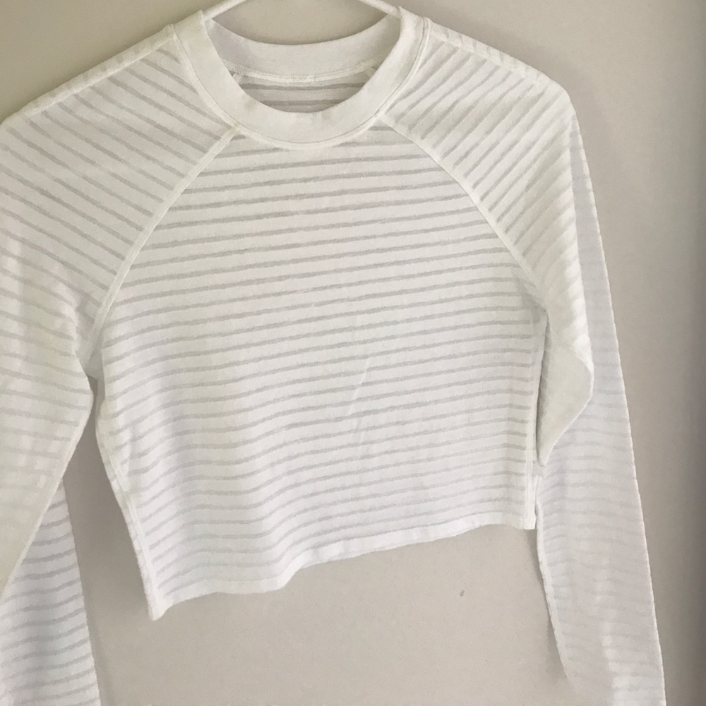 lululemon "uncovered long sleeve" white in size 2