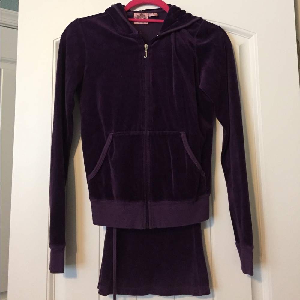 Purple juicy zip up and pants