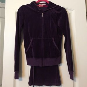 Purple juicy zip up and pants