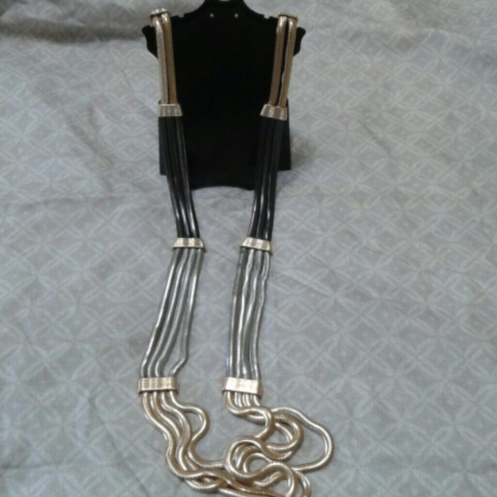 Multi layer  and colchain Gold,  Silver, Black