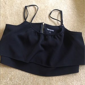 Express black crop top