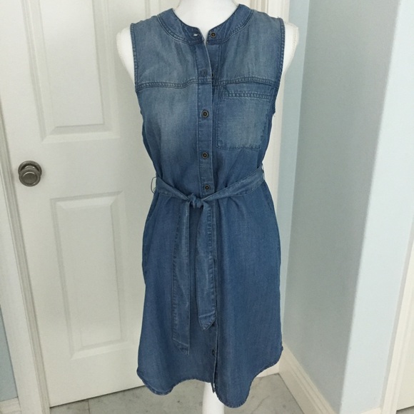 Bella Dahl Sleeveless Denim Shirt Dress - Picture 3 of 4