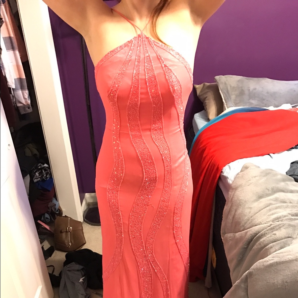 Pink jeweled formal dress size 6