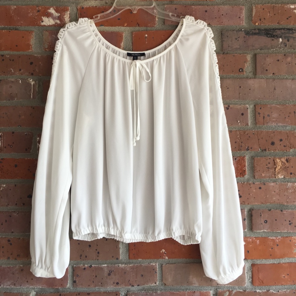 NWOT XOXO Super Cute White Blouse