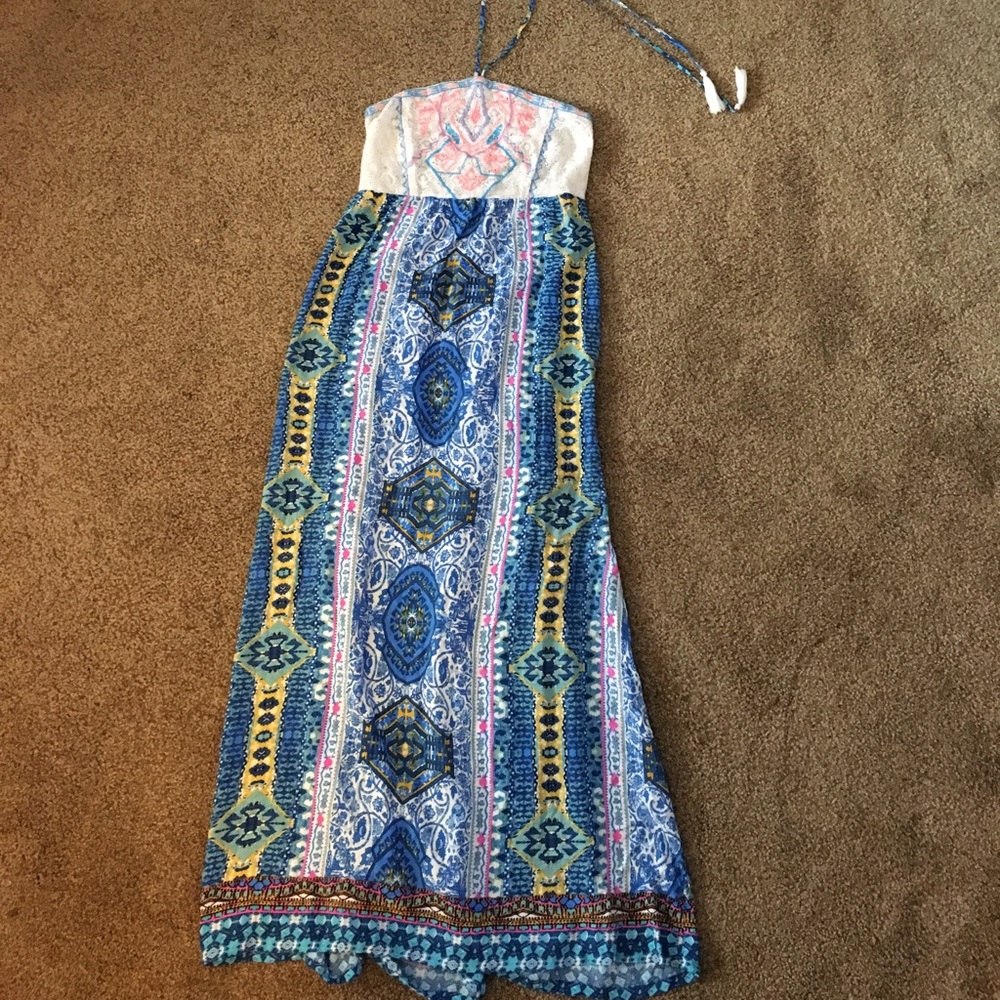 Halter bohemian dress
