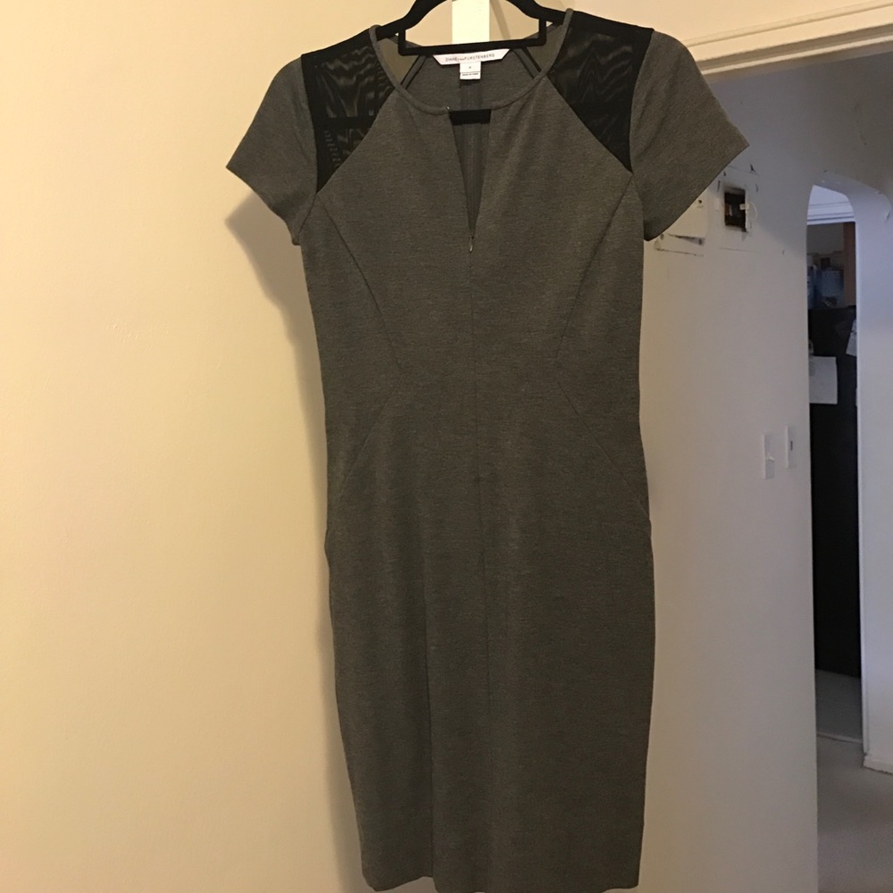 DVF mesh shoulder dress - sz 0