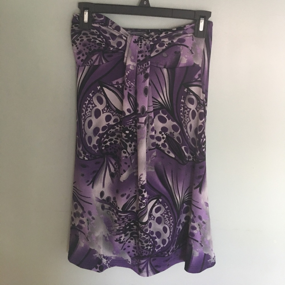 Purple Strapless Dress