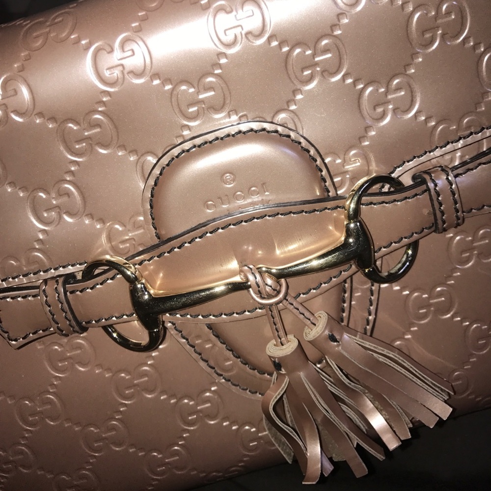 Authentic rose gold Gucci patent bag sold out rare - Picture 3 of 5