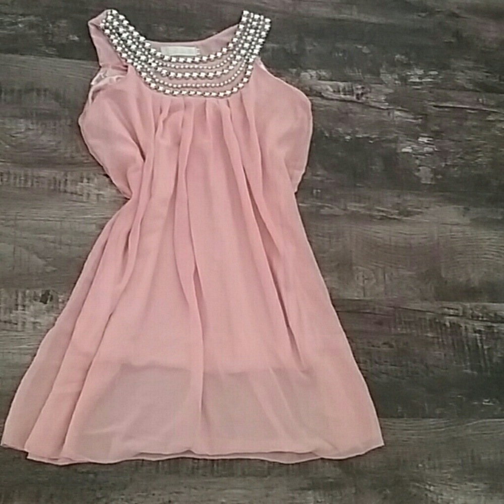 Pink flowy dress