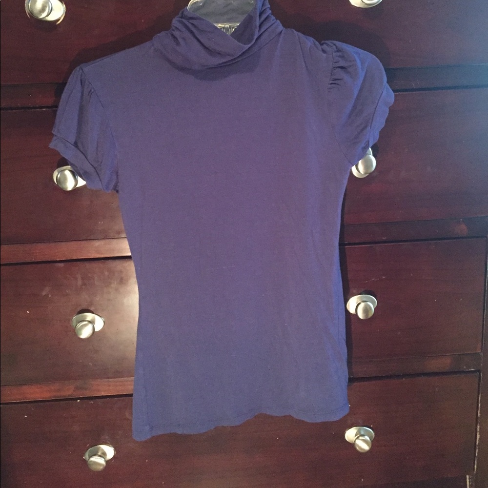 Navy High Neck Shirt