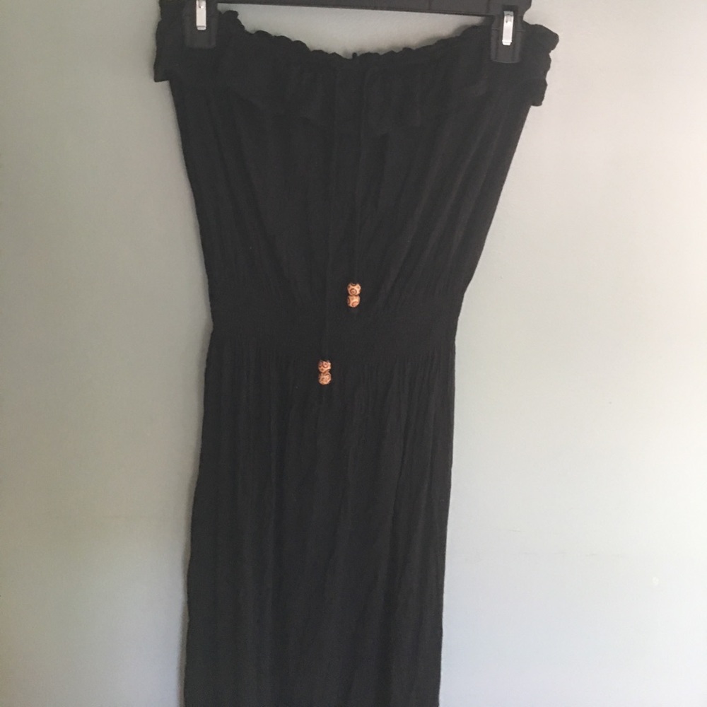 F21 Black Strapless Dress