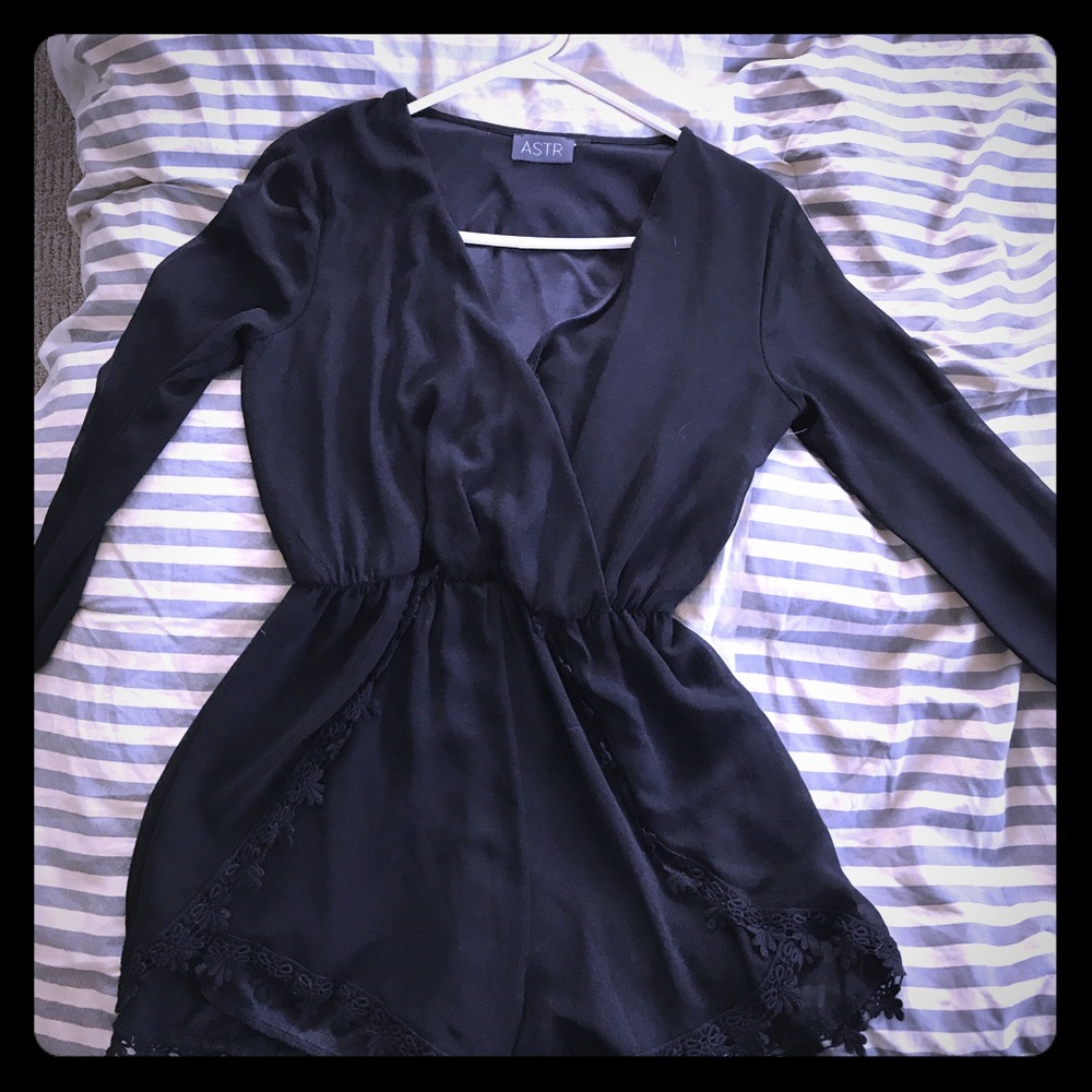 ASTR Lace Trim Romper