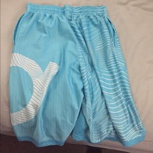 Blue and white kd shorts