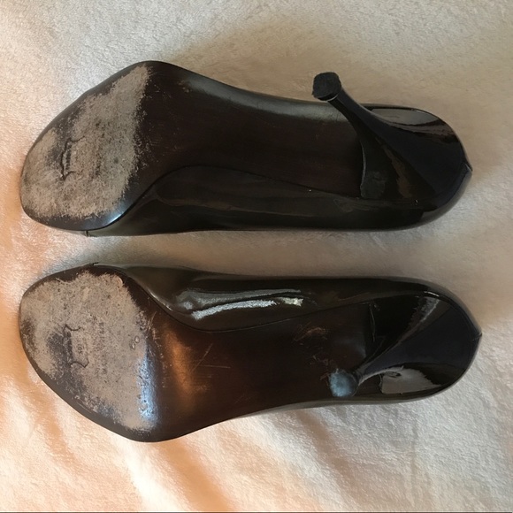 Authentic Stuart Weitzman grey hombre patent heels - Picture 7 of 7