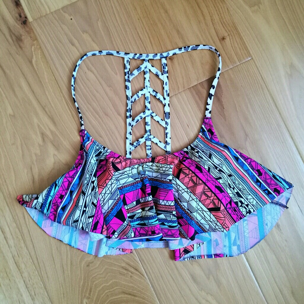 VICTORIA SECRET PINK ruffle bikini top