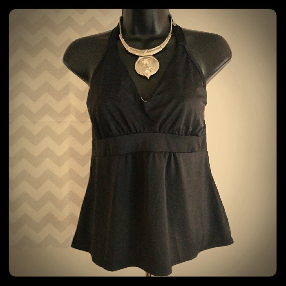 Black tankini top.