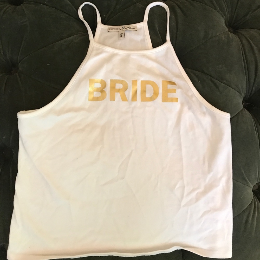 Express "Bride" crop top