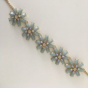 Blue & Gold Flower Necklace