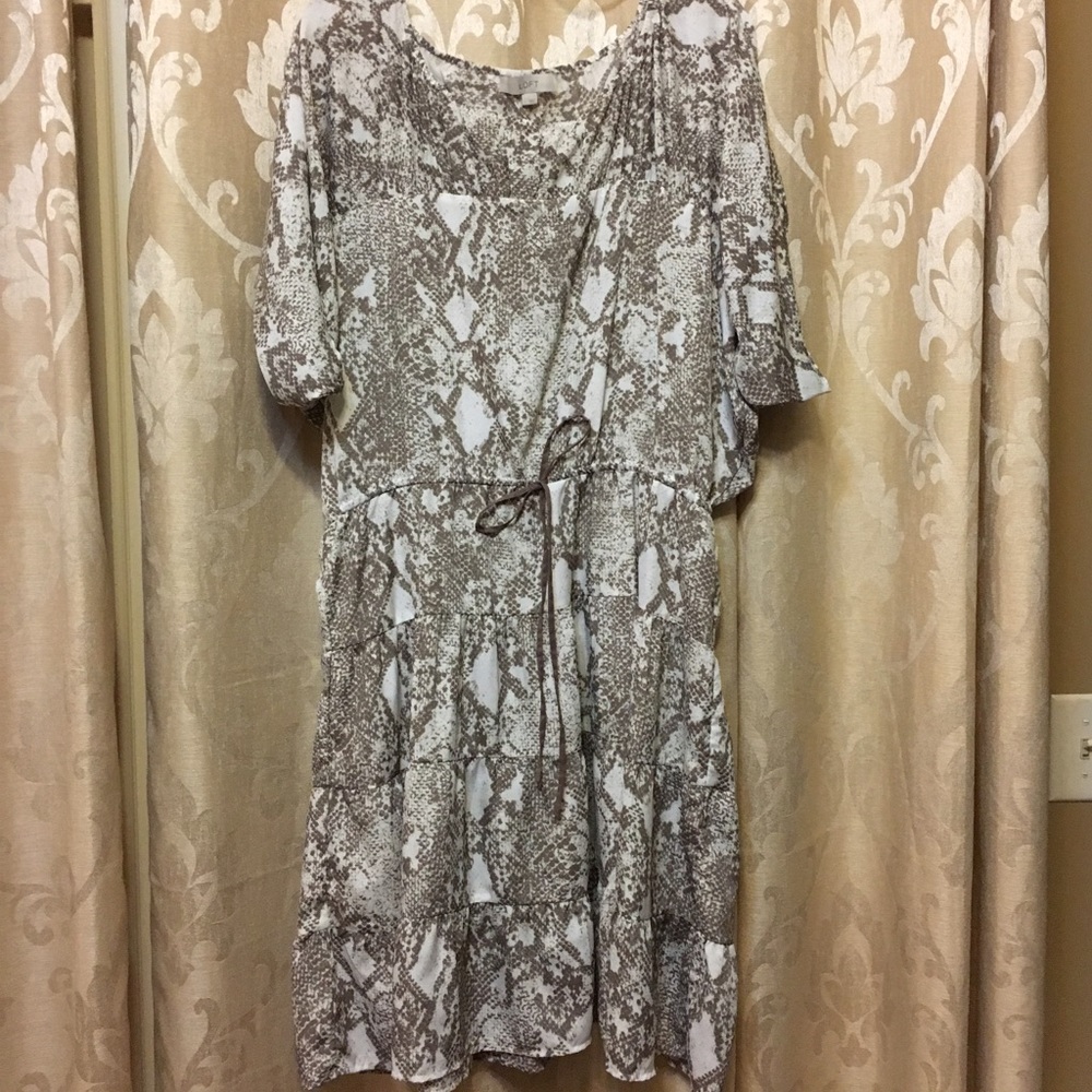 Ann Taylor LOFT Snakeskin dress size large