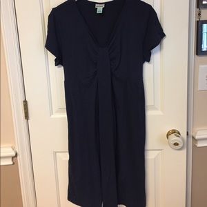 Cute and comfy navy maternity dress!