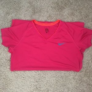 Nike pro hot pink workout shirt