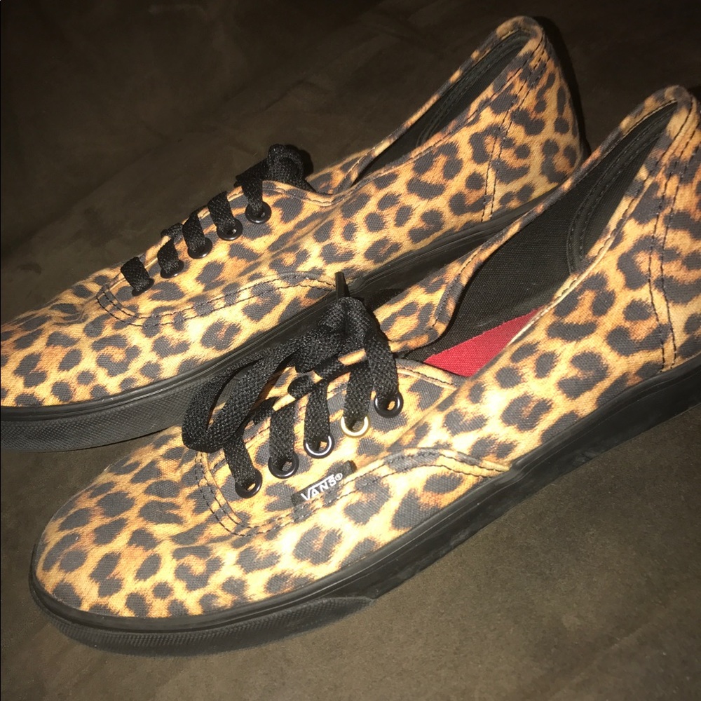 Like New Leopard Print Vans