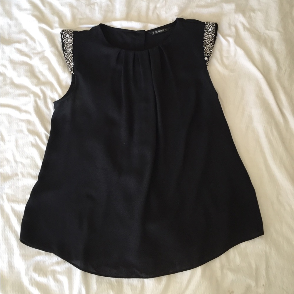 Black flowy top - UK size 16/US size 12
