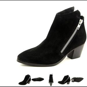 NWT black suede booties. Size 9