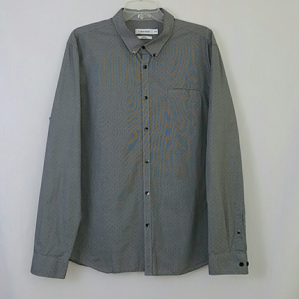 Calvin Klein Mens Shirt Size XL Slim Fit Button