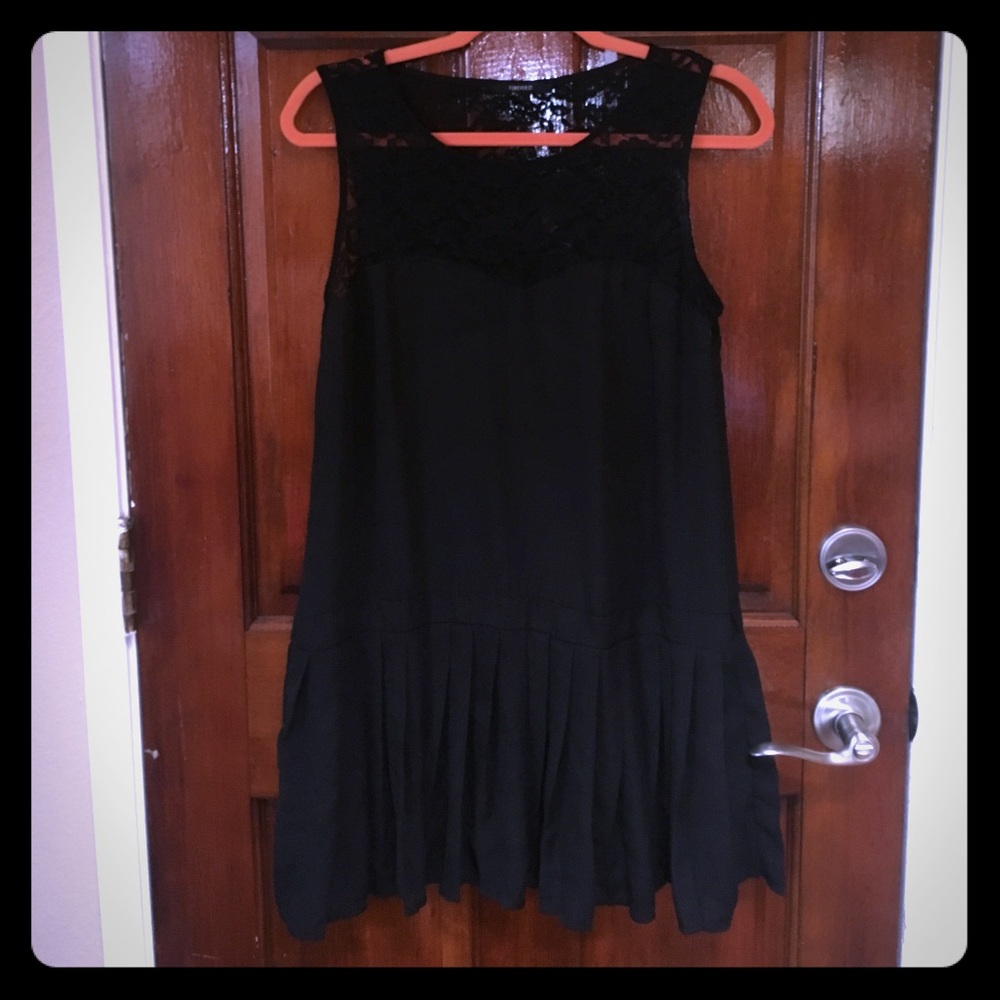 Little black dress with lace