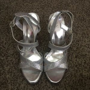 Silver Sparkly Heels