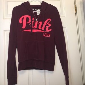 Victoria's Secret pink maroon hoodie Small