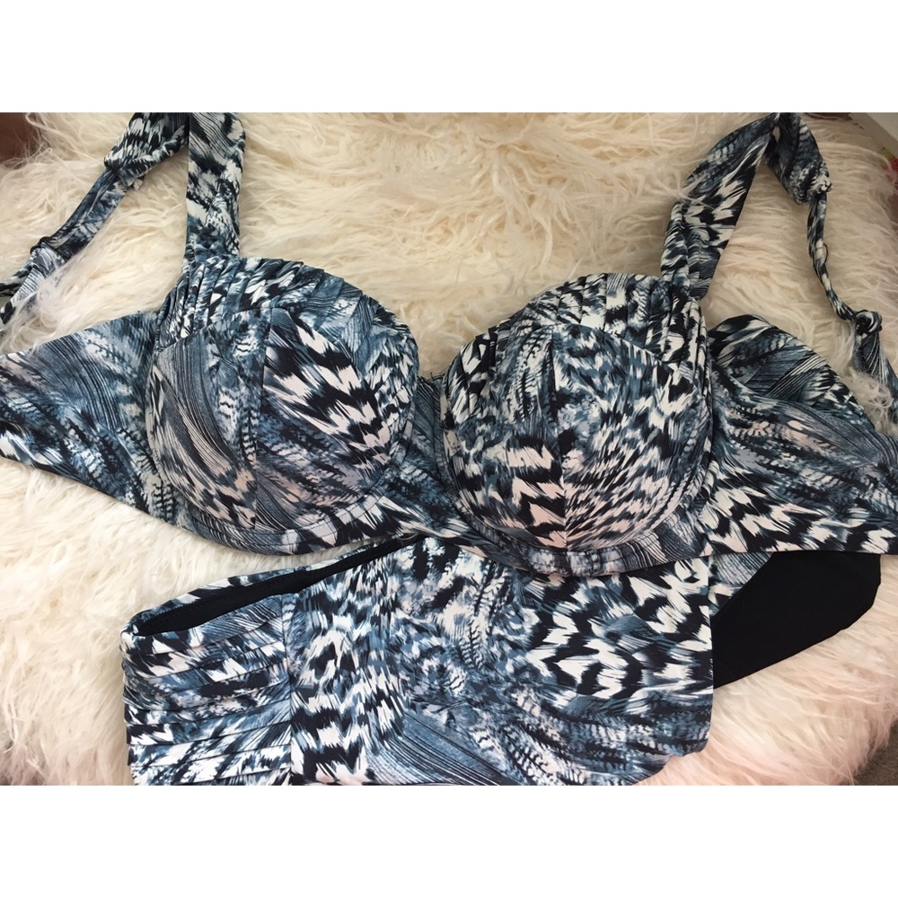 Robyn Lawley Pleated High-Waisted Swimsuit