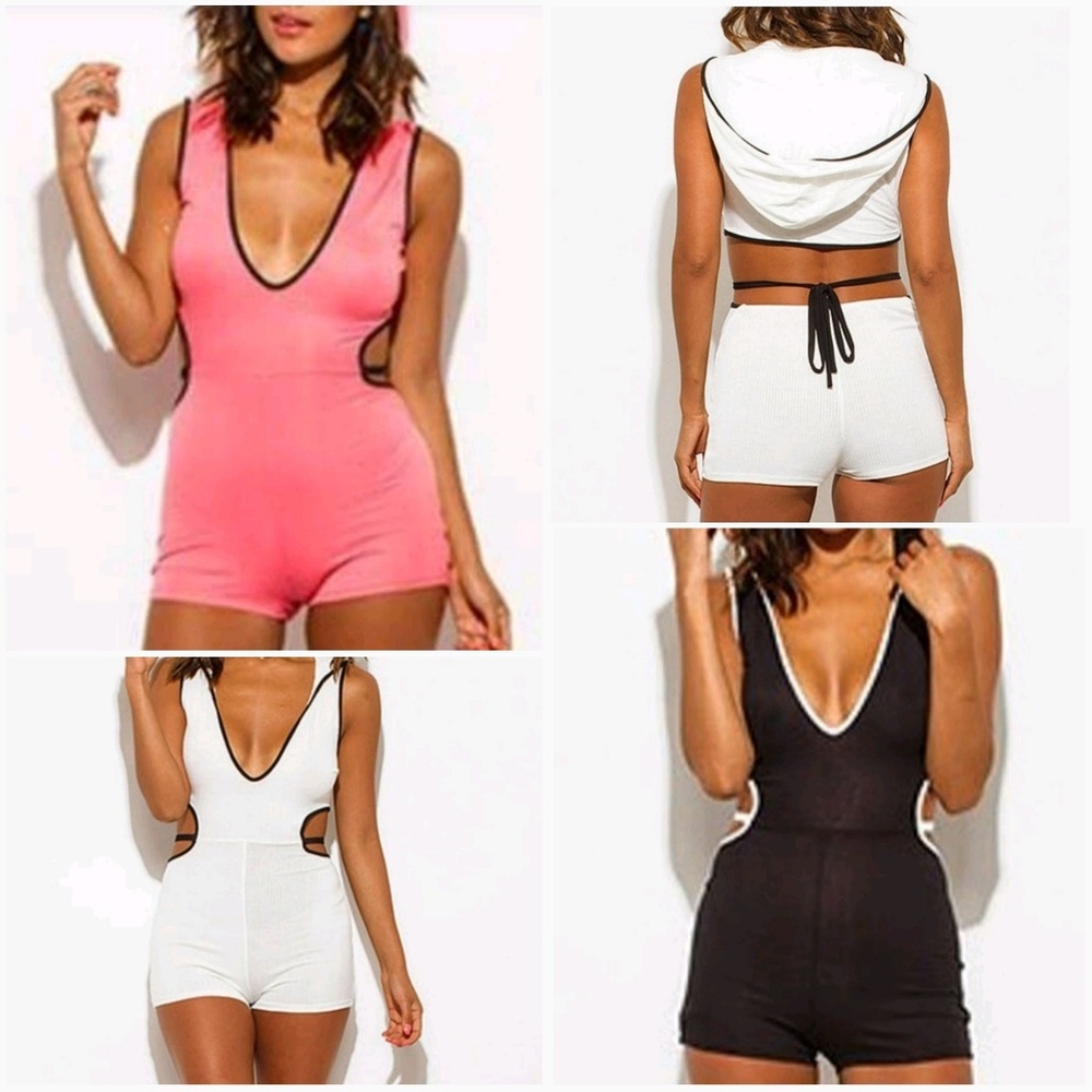 🎉SALE🎉 Sizes S-L Sporty Hooded Romper