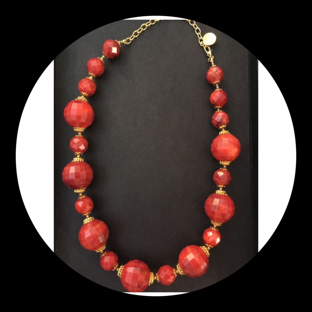 Beautiful Red Beaded Necklace