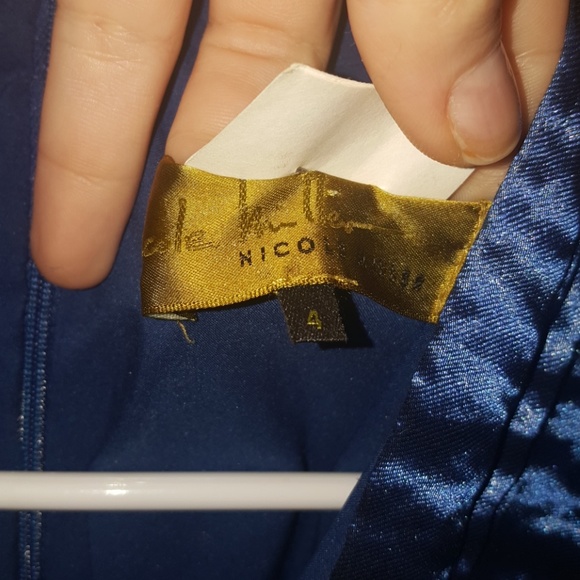 Nicole Miller Stretch Taffeta Shimmer Blue! - Picture 3 of 8