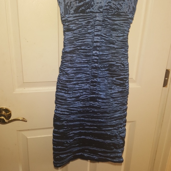 Nicole Miller Stretch Taffeta Shimmer Blue! - Picture 6 of 8